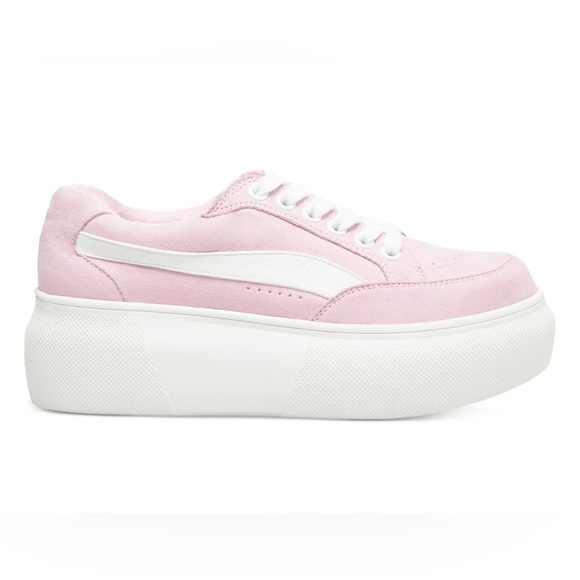 🆕Madden Girl “Ollie” Pink Lace Up platform Sneaker, Size 8.5 - Picture 2 of 14